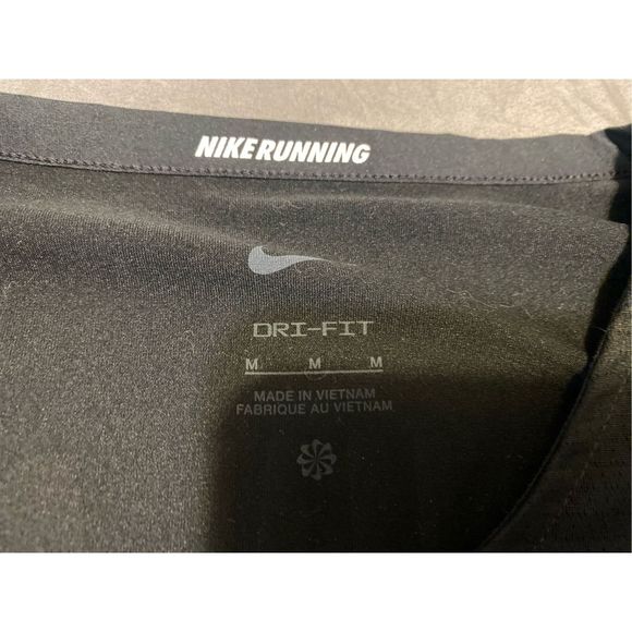 Nike Shirt Mens Medium Black Dri Fit Blue Ribbon Run Club Rise 365 Pinwheel - Picture 6 of 8